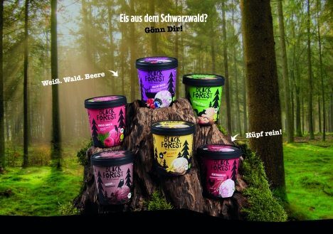 Black Forest Ice Cream bekommt ganzheitlichen Markenauftritt - Prinzip E hat unter anderem das Packagingdesign von Black Forest Ice Cream weiterentwickelt - Foto: Prinzip E GmbH
